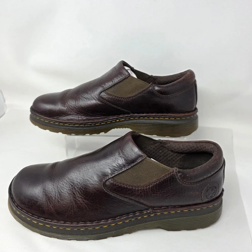 Dr. Martens Orson Mens Size 10 Slip On Loafers Brown Leather AirWair Shoes Good